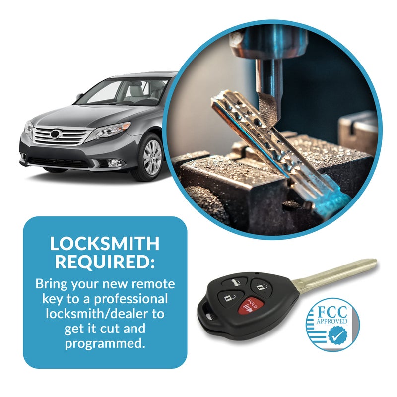 Keyless2Go بديل Keyless2Go لاثنين من مفاتيح الدخول عن بُعد بدون مفتاح لسيارات تويوتا أفالون كورولا المختارة التي تستخدم GQ4-29T مع شريحة 4D67 - Image 5